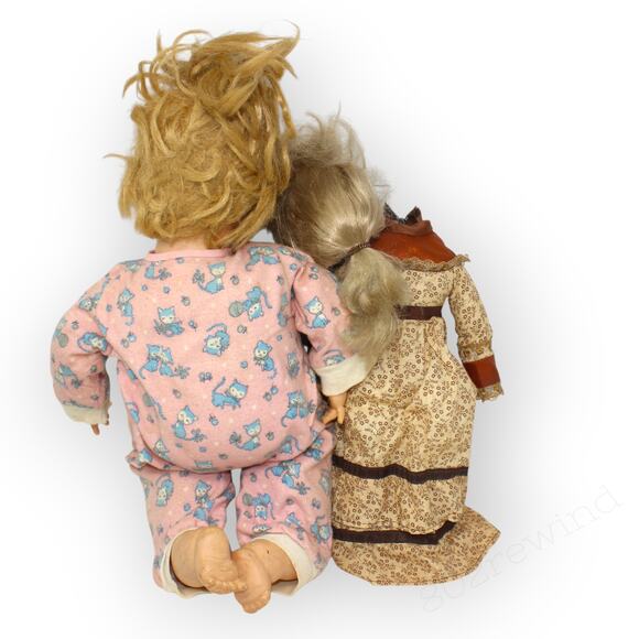 2 Vintage Creepy Dolls Halloween Decoration Headless GothEyes - Picture 5 of 9